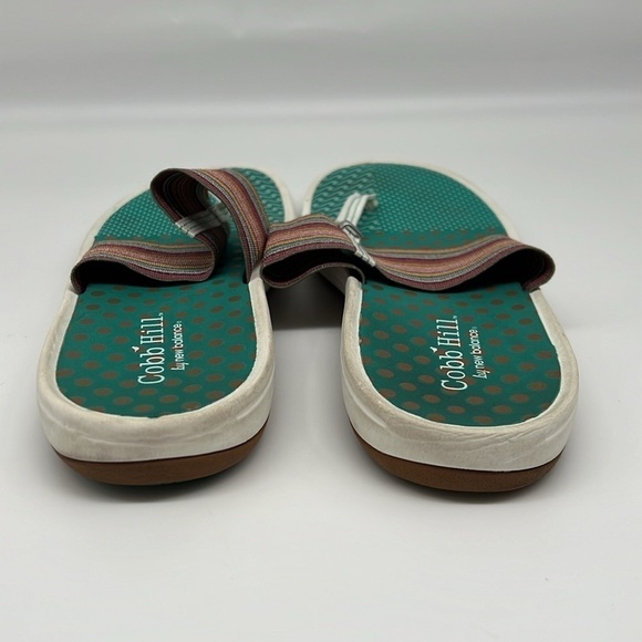Cobb Hill by New Balance Multi Color Striped Jeanine Thong Wide Band Sandal 11M - Picture 5 of 8